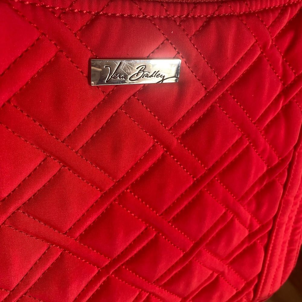 Vera Bradley Red Quilted Crossbody Shoulder Bag - Picture 2 of 6